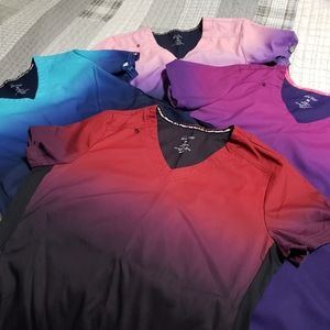 Koi  ombre scrub tops  size Med.  (set of 4)